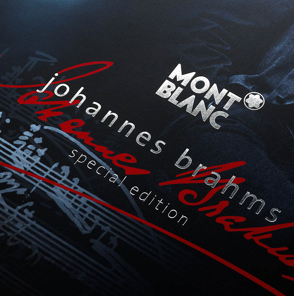 Artwork Photography of Mont Blanc ballpoint pen brochure by Packshot Factory