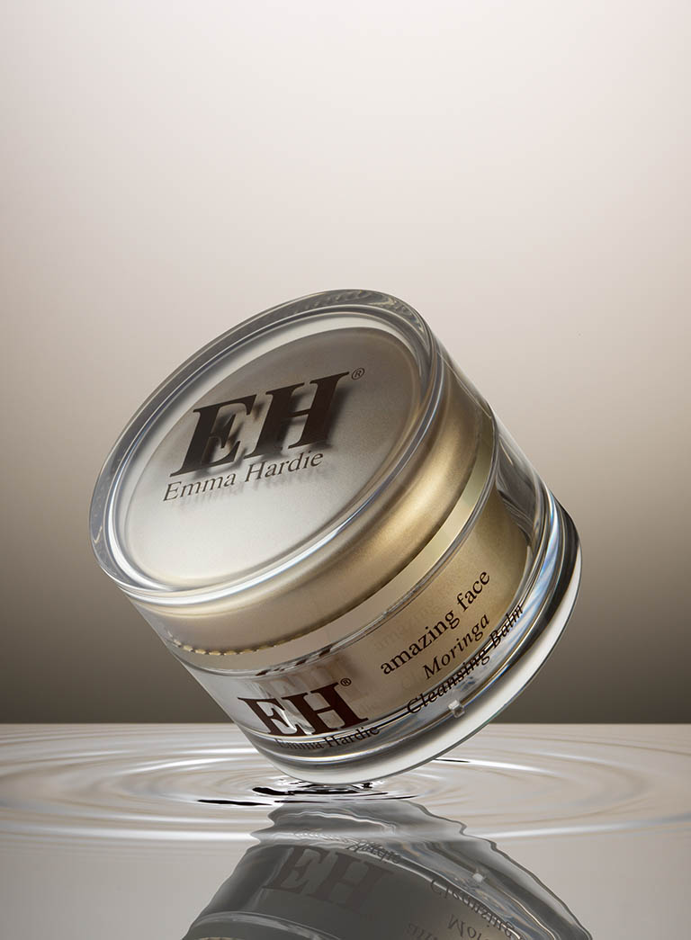 Cosmetics Photography of Emma Hardie balm tin by Packshot Factory
