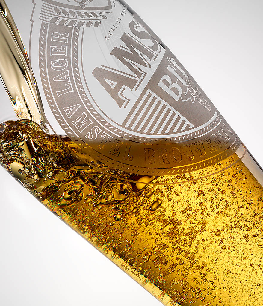 Drinks Photography of Amstel beer pint by Packshot Factory