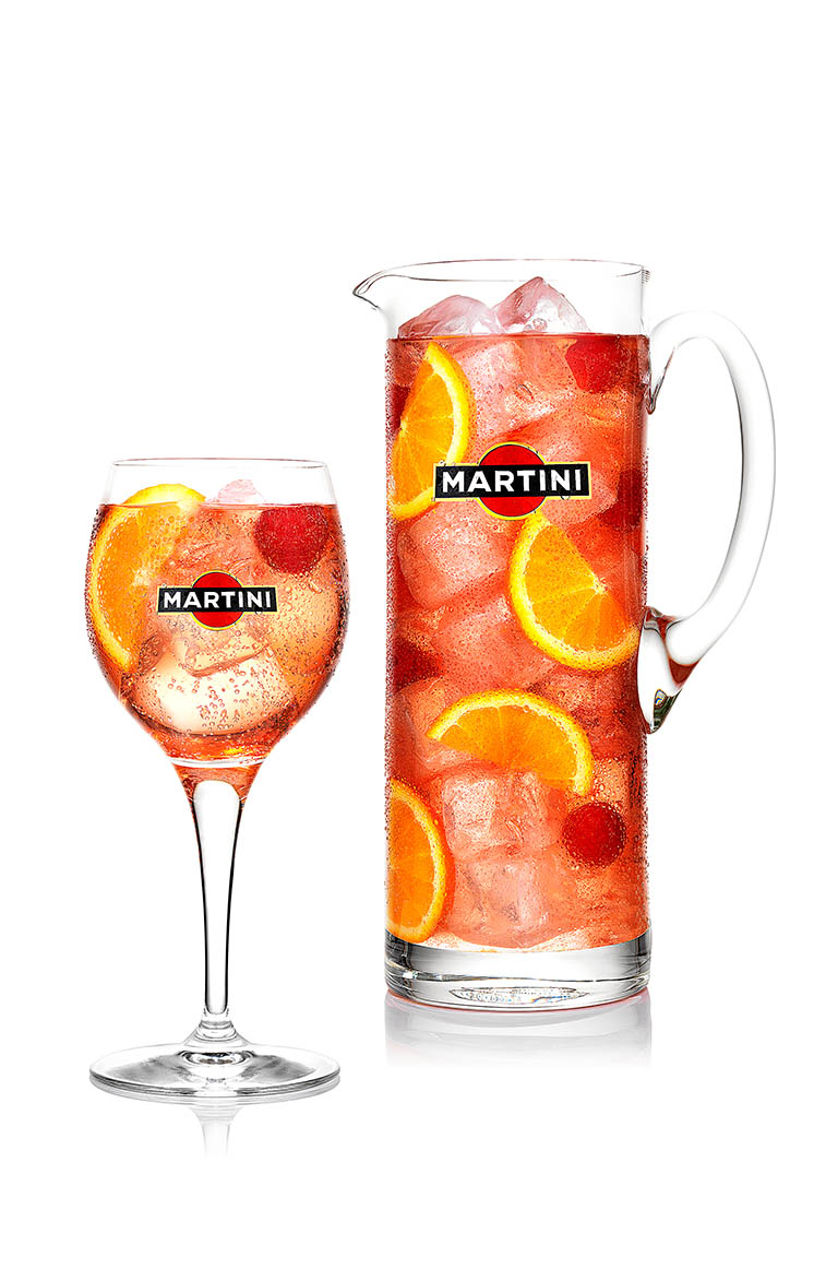 Drinks Photography of Martini spritz serve and jug by Packshot Factory