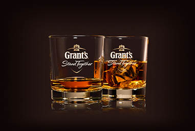 Drinks Photography of Grant's whisky server