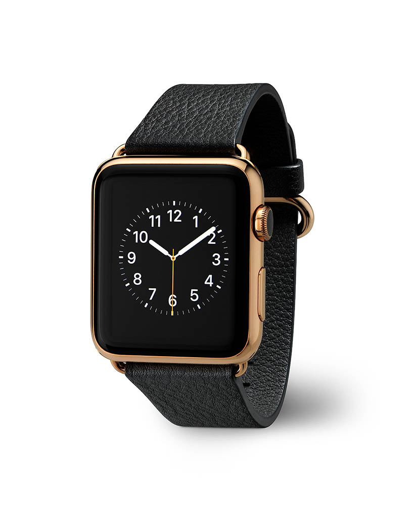 Watches Photography of Apple watch with leather strap by Packshot Factory