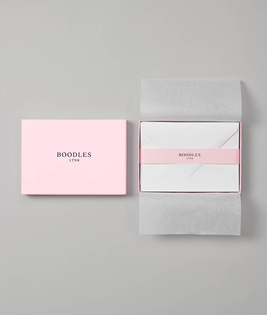 Artwork Photography of Boodles stationery by Packshot Factory