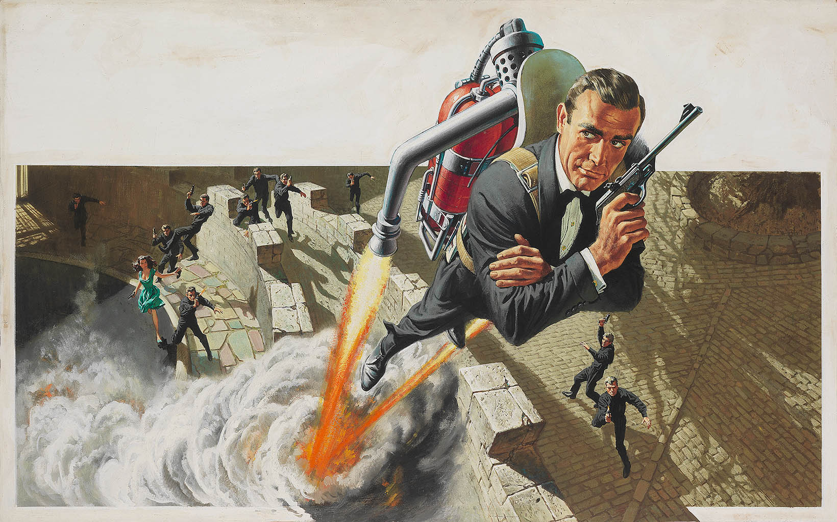 Artwork Photography of James Bond Look Up Jetpack artwork by Packshot Factory