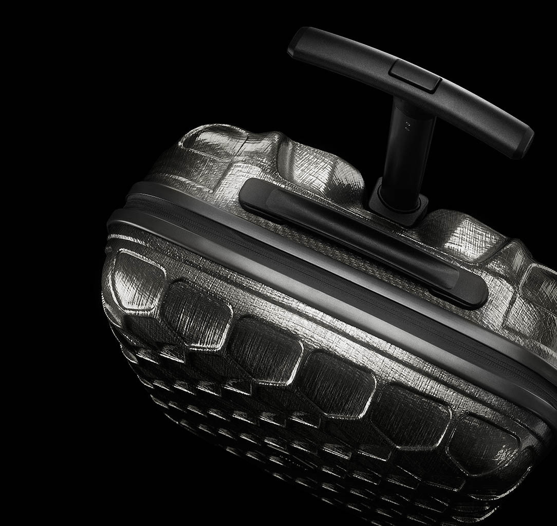 Packshot Factory - Black background - Antler suitcases