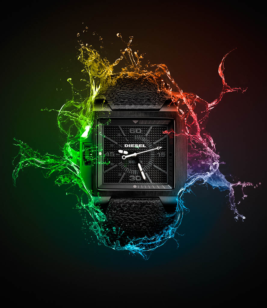 Packshot Factory - Black background - Diesel Watch