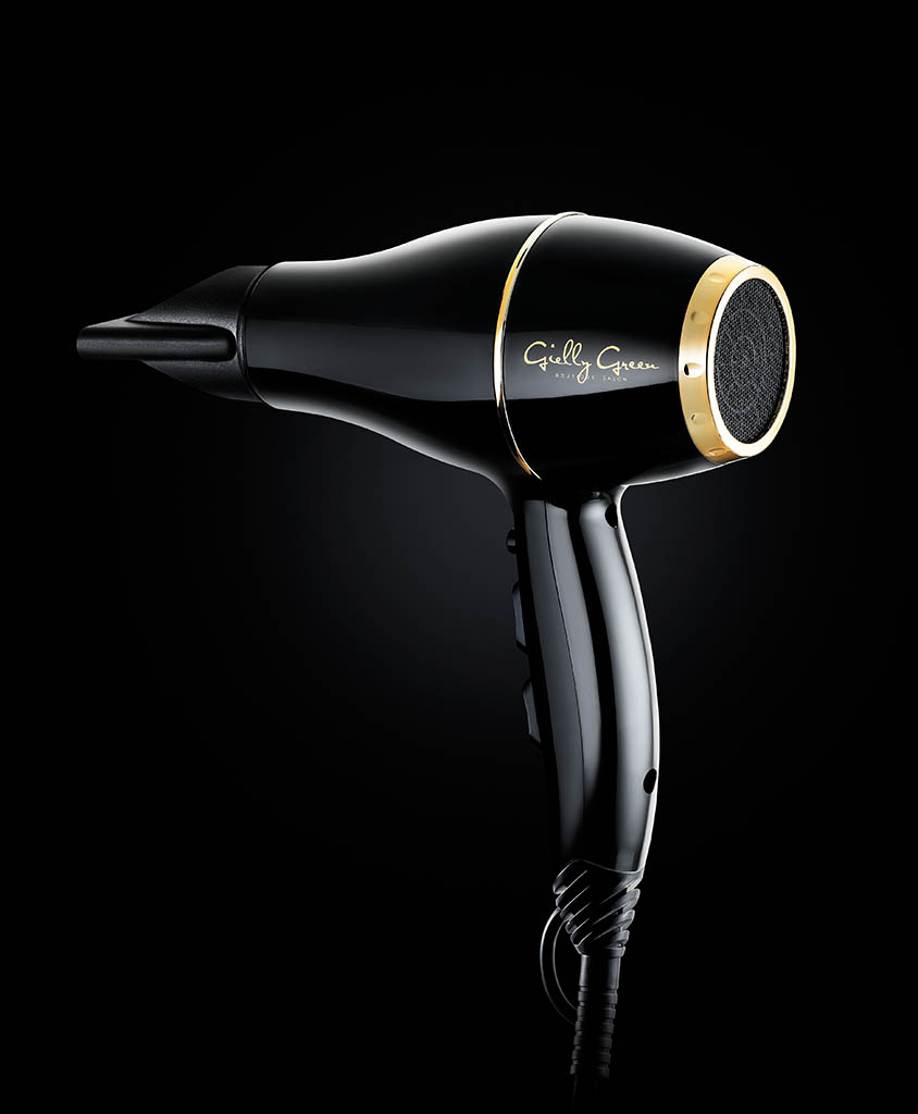 Packshot Factory - Black background - Gielly Green hair dryer