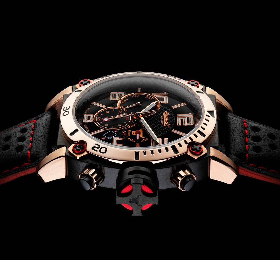 Packshot Factory - Black background - Ingersoll men's watch