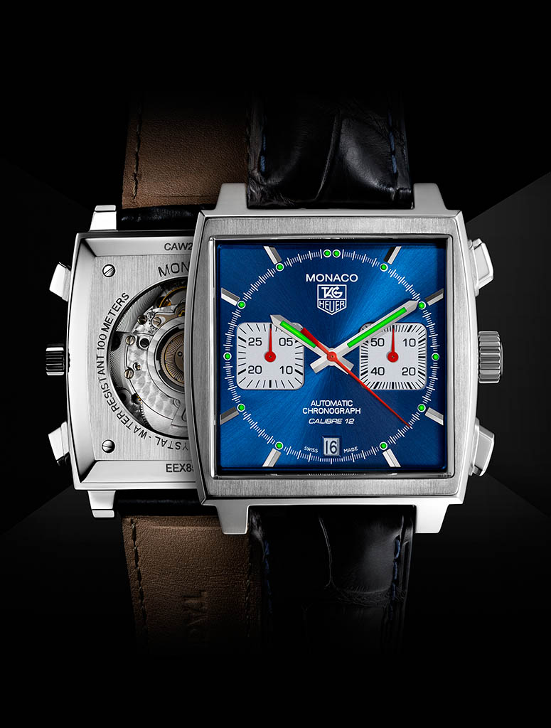 Packshot Factory - Black background - TAG Heuer Monaco men's watch