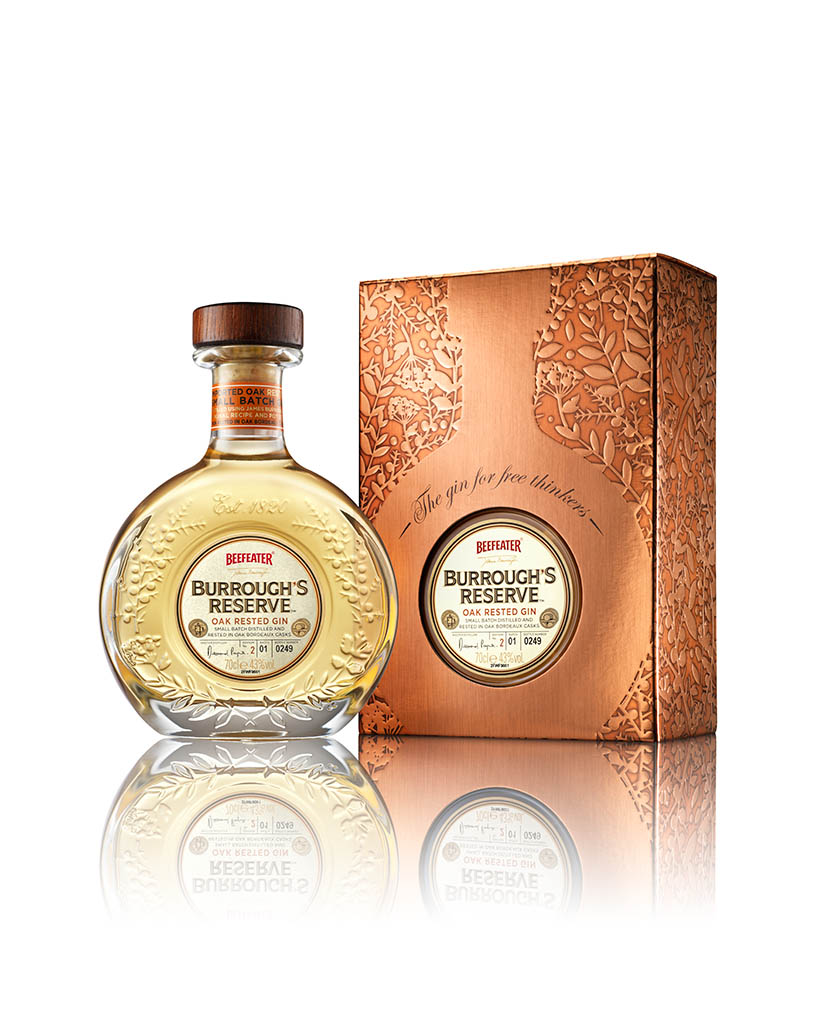 Packshot Factory - Bottle - Burrough's Reserve gin bottle and box set