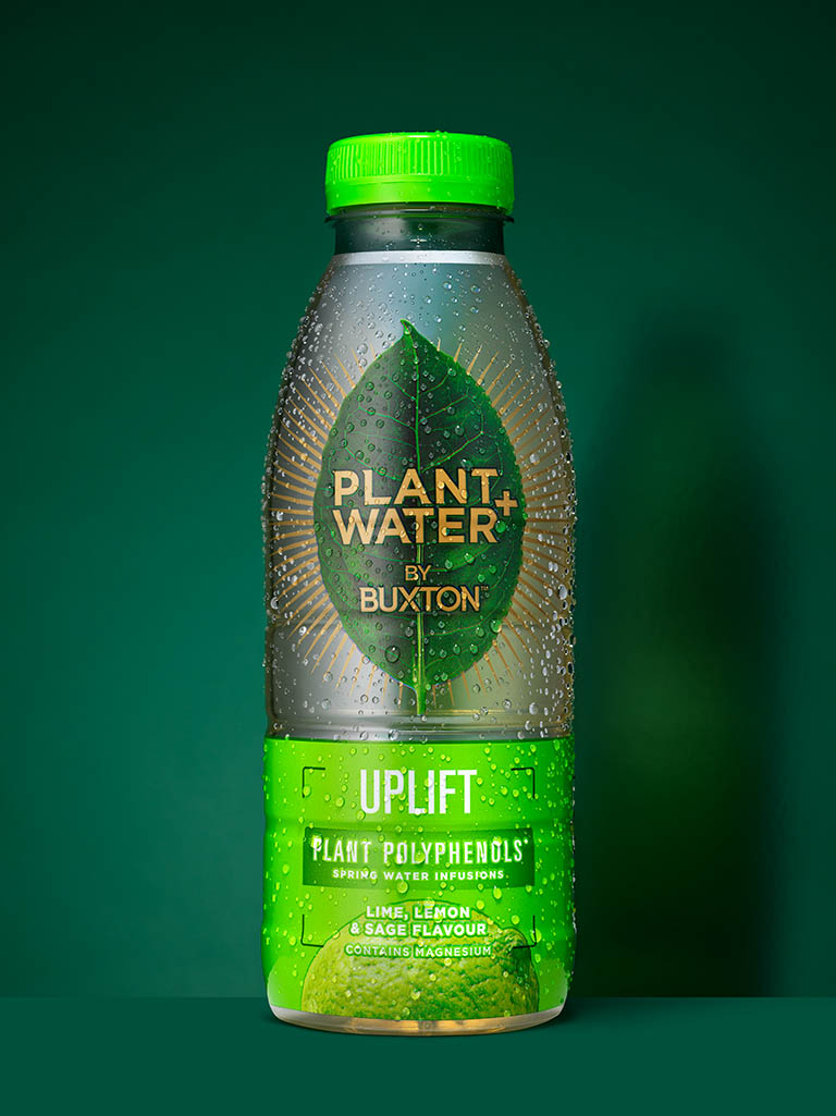 Packshot Factory - Bottle - Buxton plant water bottle