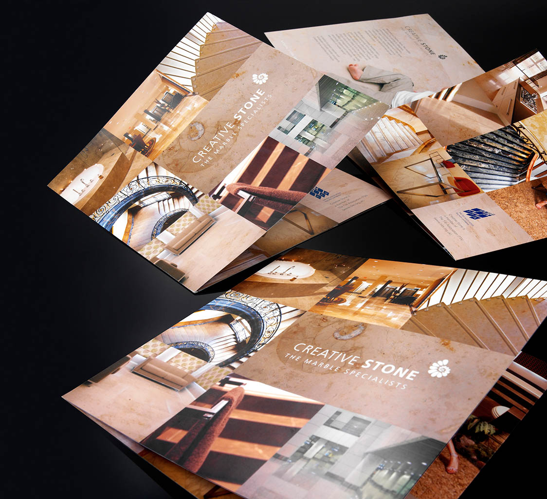 Packshot Factory - Collateral - Creative Stone leaflets artwork