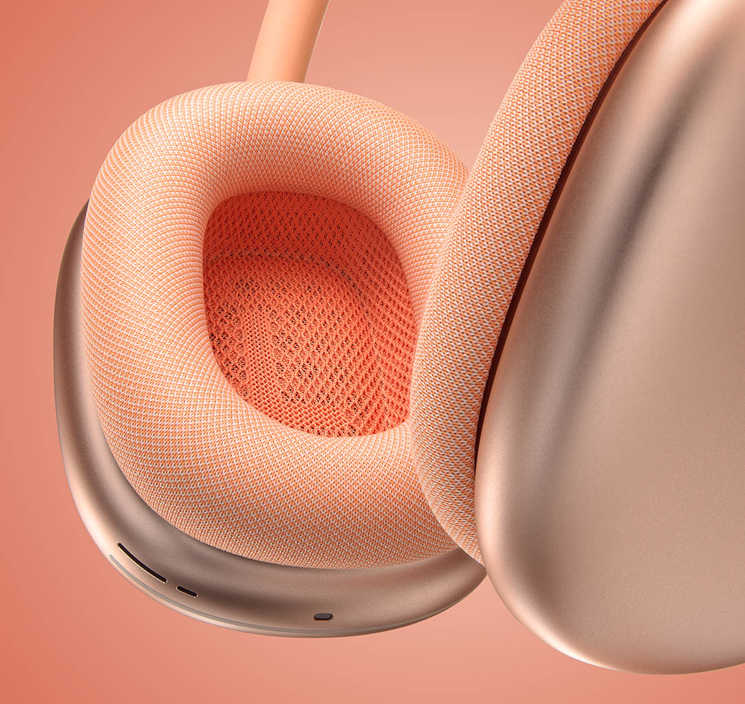 Packshot Factory - Coloured background - Apple Airpod Headphones