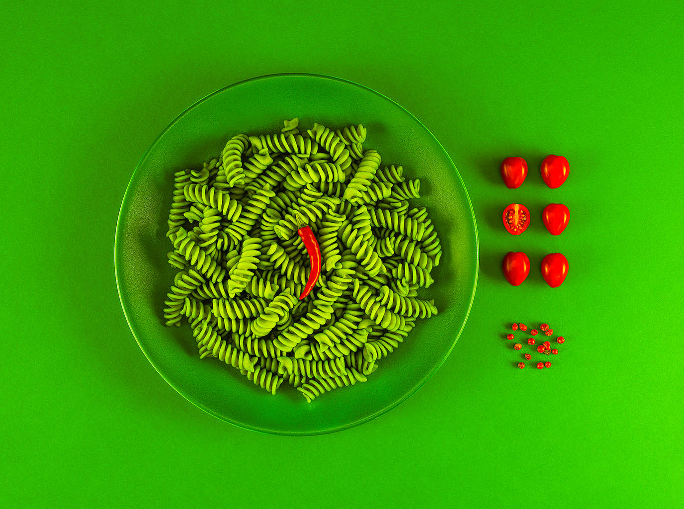 Packshot Factory - Coloured background - Barilla pasta fusilli