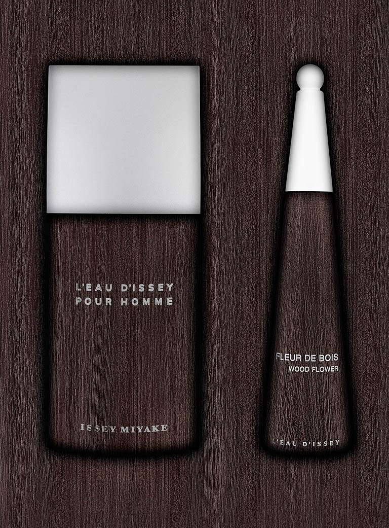 Packshot Factory - Coloured background - Issey Miyake perfume bottles