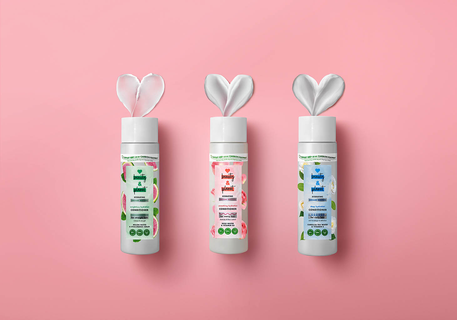 Packshot Factory - Coloured background - Love Beauty and Planet hair care