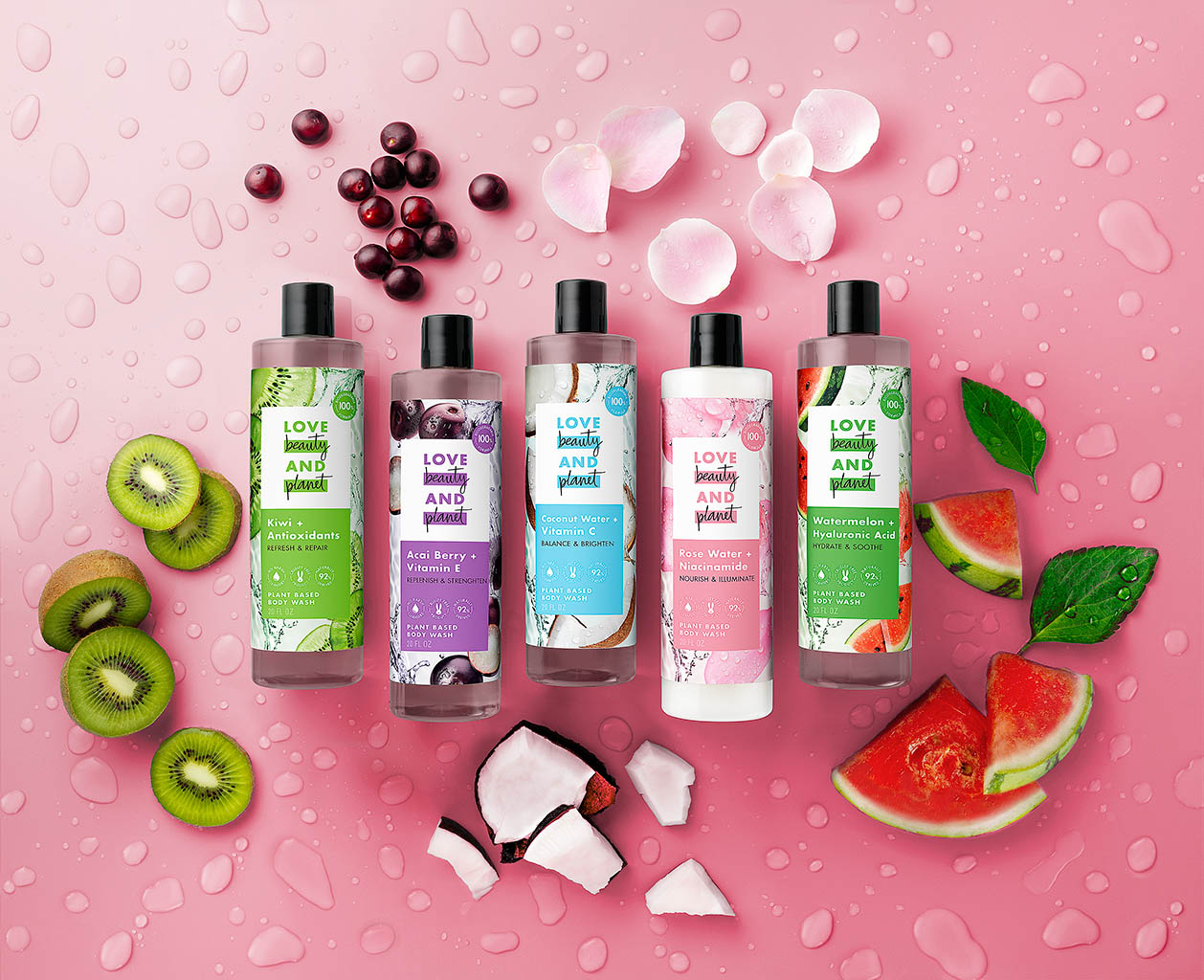 Packshot Factory - Coloured background - Love Beauty and Planet hair care