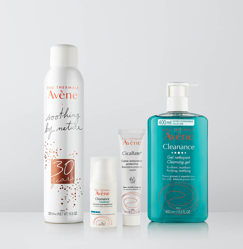 Cosmetics Photography of Avene skin care products by Packshot Factory