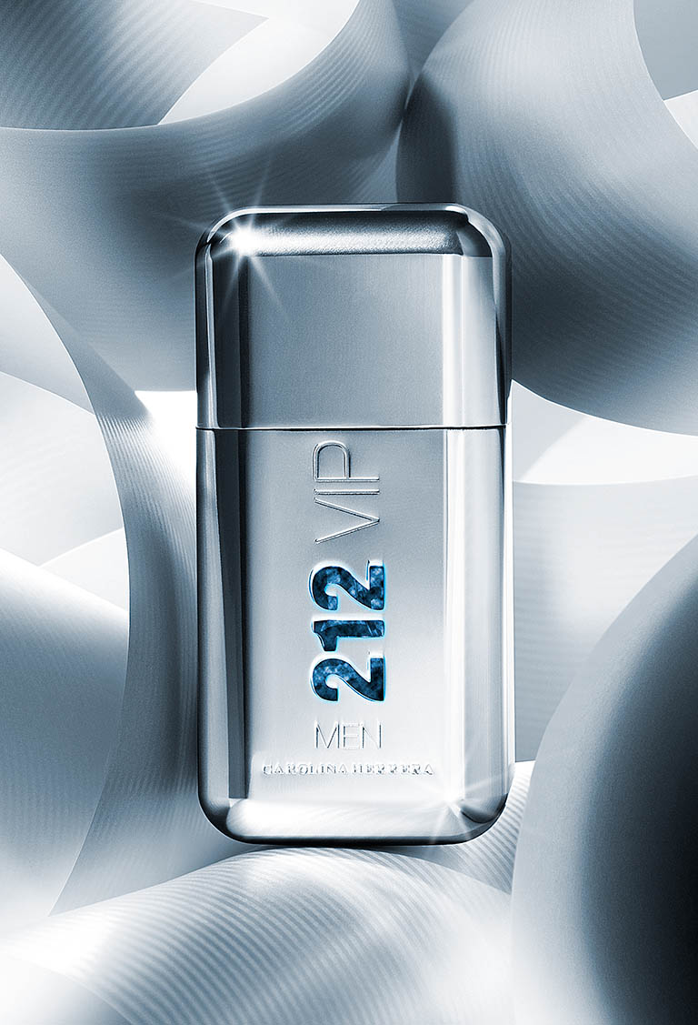 Cosmetics Photography of Carolina Herrera 212 men by Packshot Factory