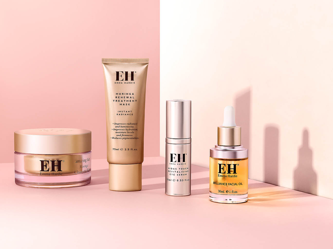 Cosmetics Photography of Emma Hardie beauty products by Packshot Factory