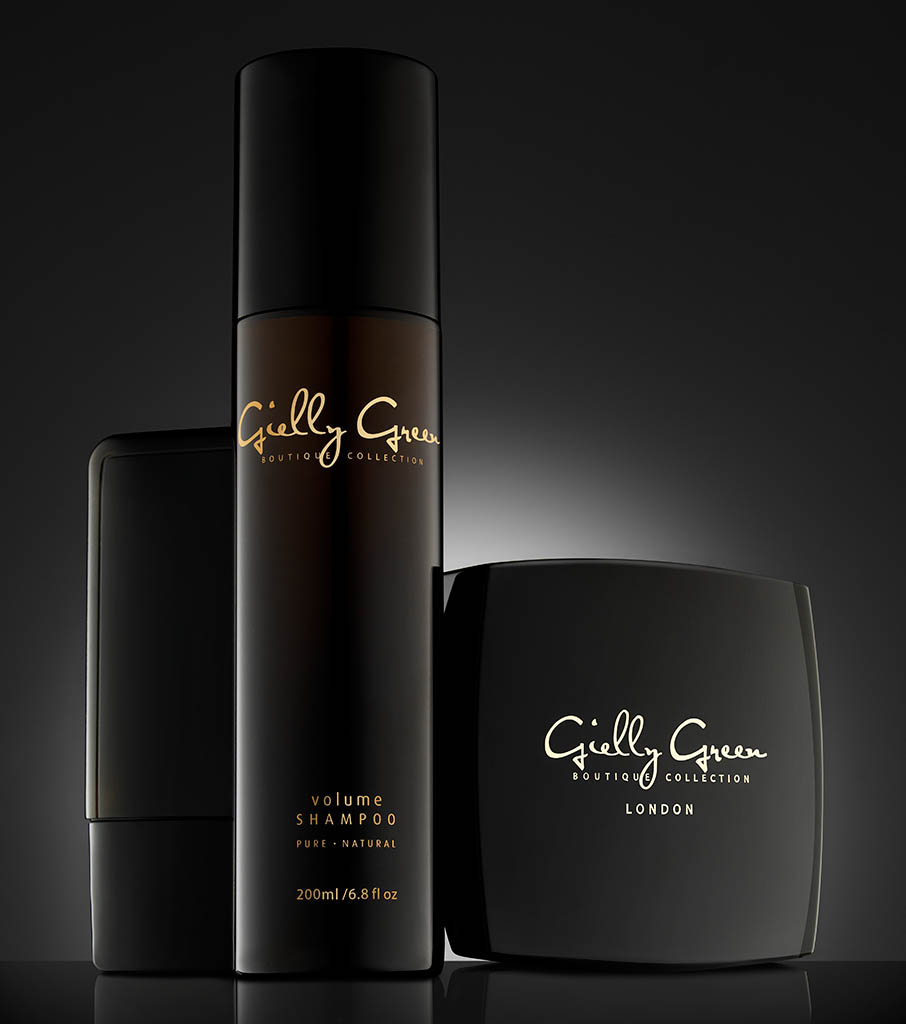 Cosmetics Photography of Gielly Green hair care products by Packshot Factory