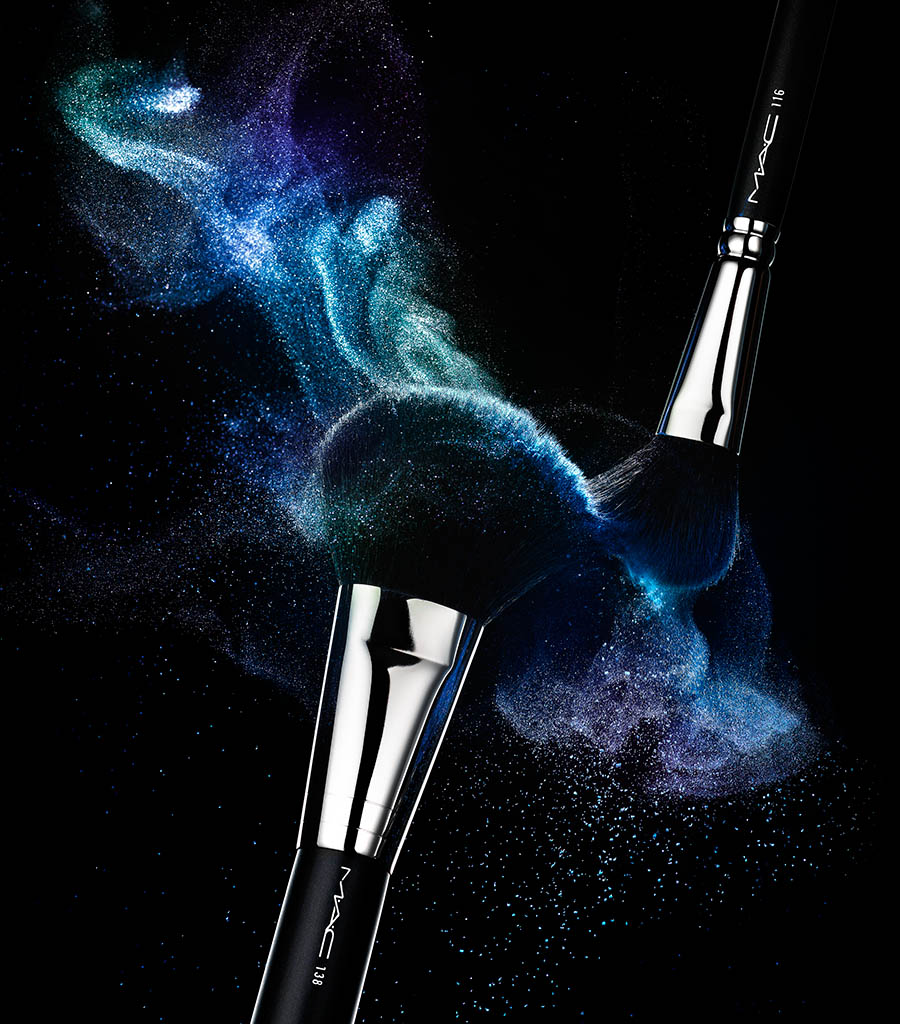 Cosmetics Photography of Mac makeup brushes by Packshot Factory