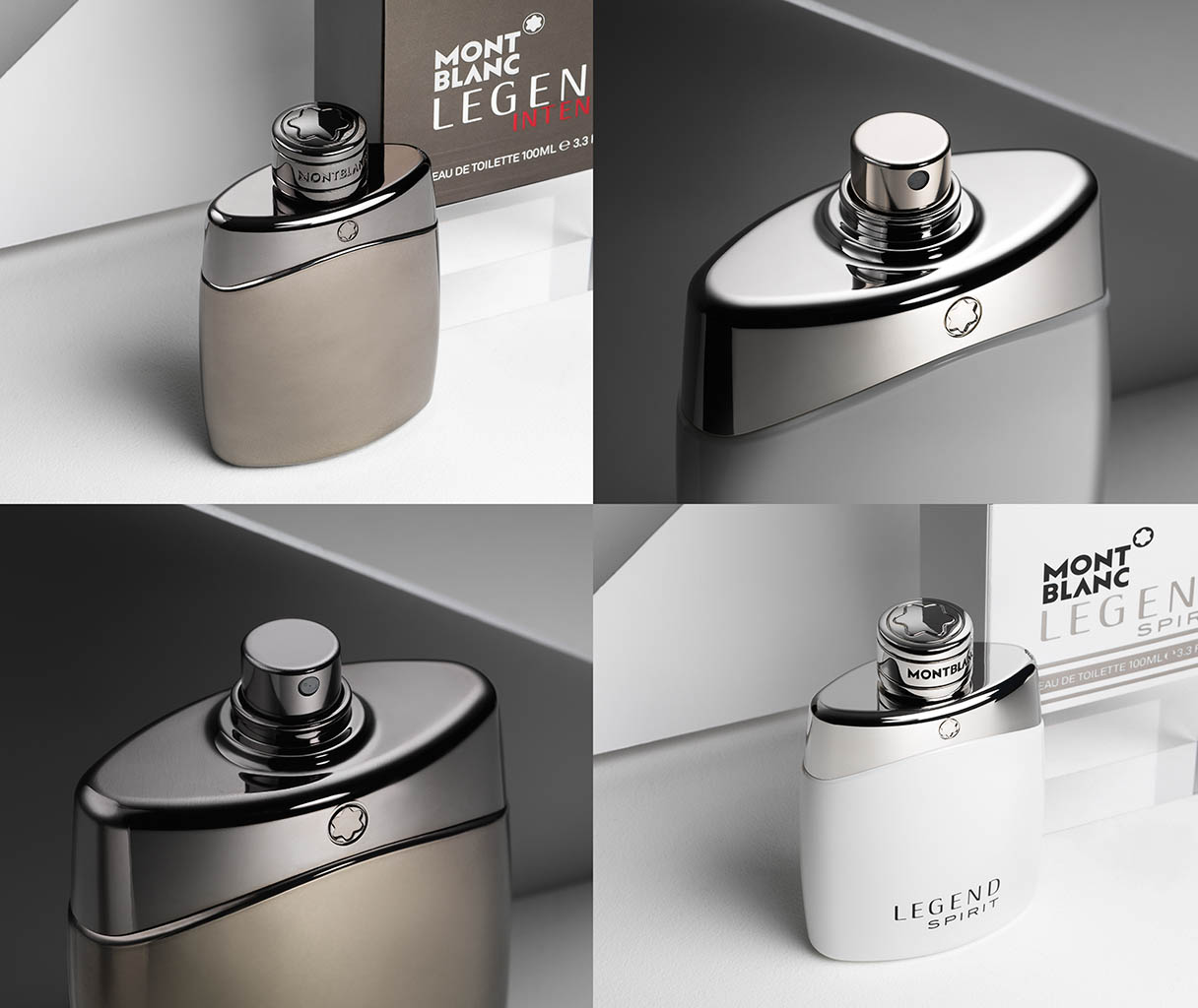 Cosmetics Photography of Mont Blanc fragrance bottle by Packshot Factory