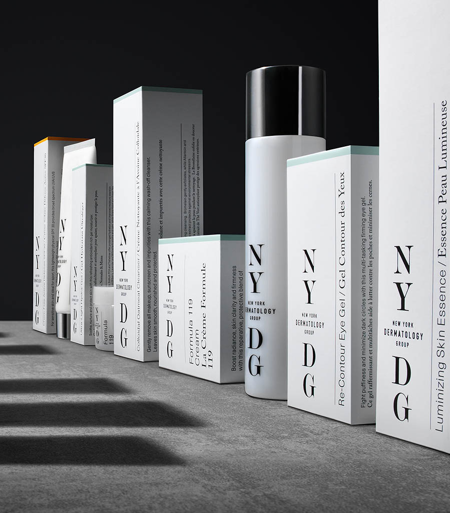 Cosmetics Photography of NYDG skincare by Packshot Factory