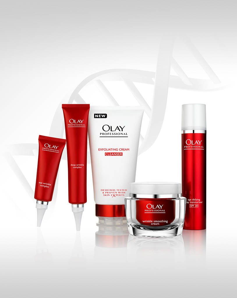 Cosmetics Photography of Olay cream and moisturiser by Packshot Factory