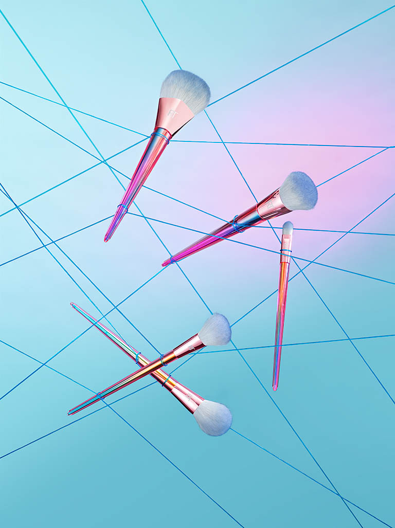 Cosmetics Photography of Real Techniques makeup brushes by Packshot Factory