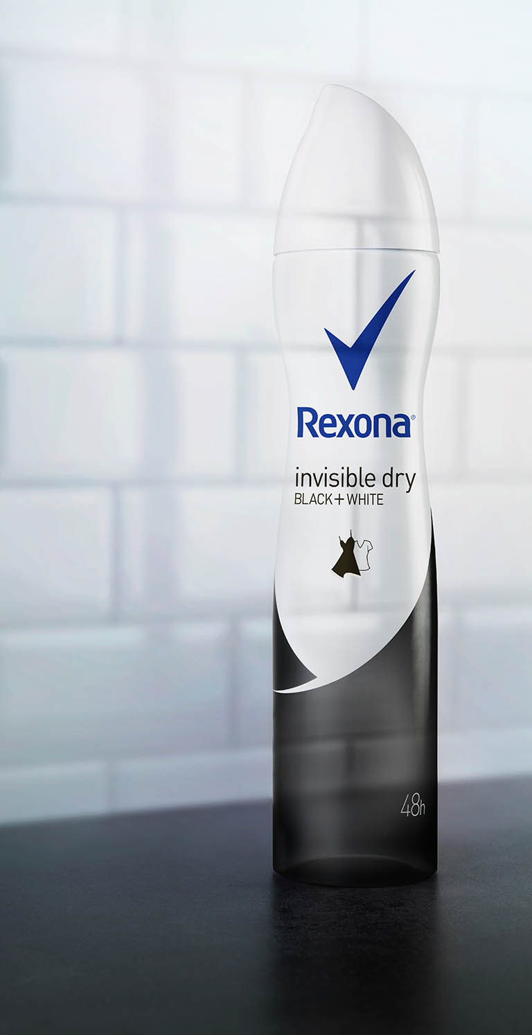 Cosmetics Photography of Rexona deodorant spray can by Packshot Factory