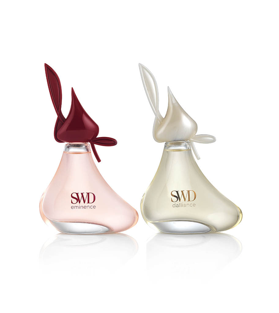 Cosmetics Photography of SWD fragrance bottles by Packshot Factory