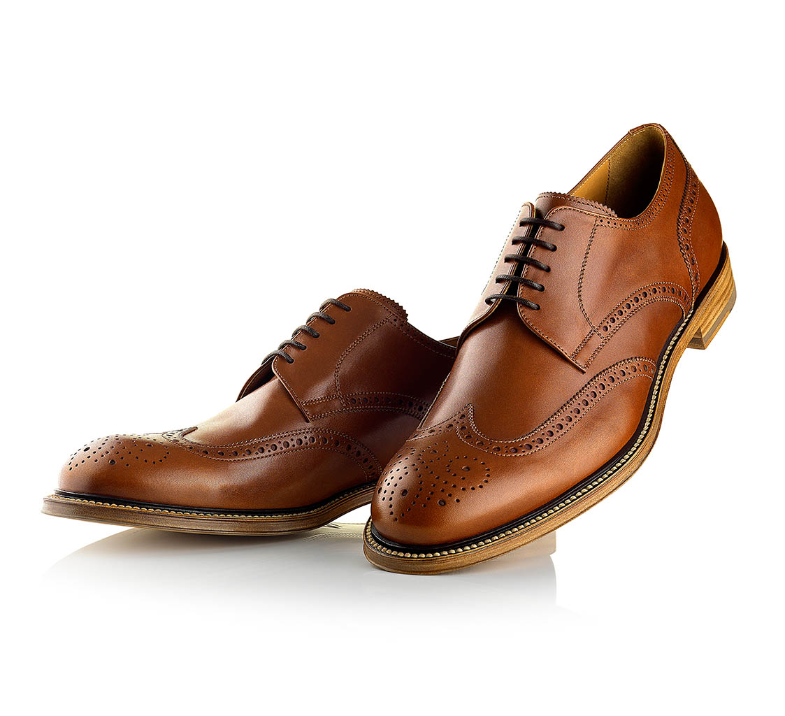 Fashion Photography of Alfred Dunhill leather shoes by Packshot Factory