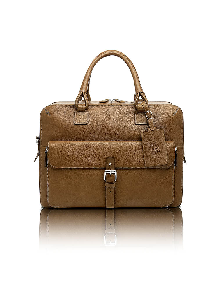 Fashion Photography of Alfred Dunhill men's leather travel bag by Packshot Factory