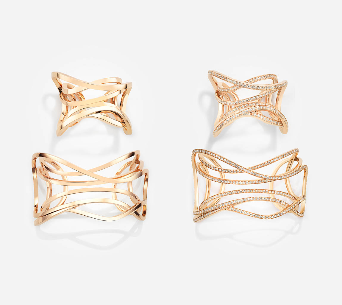 Packshot Factory - Fine jewellery - Maison Dauphin gold rings with diamonds