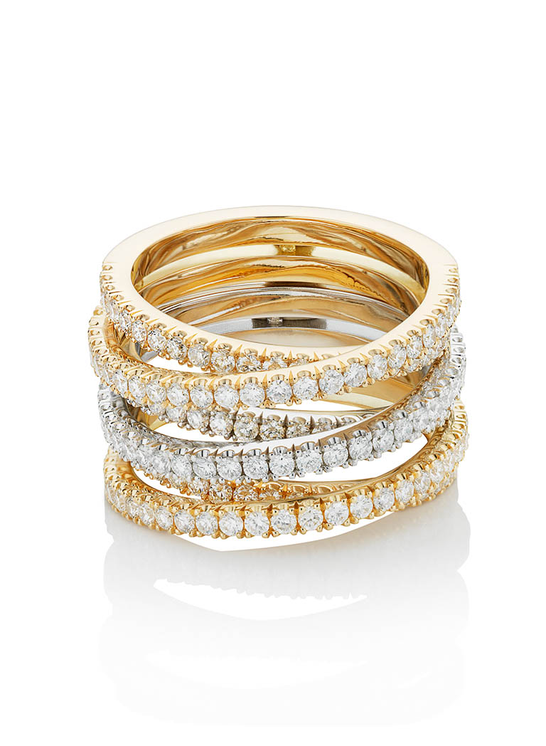 Packshot Factory - Fine jewellery - Robert Glen gold diamond bands