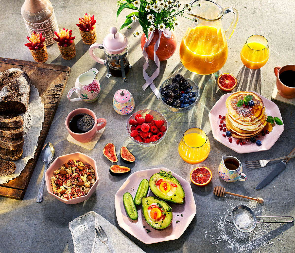 Food Photography of Breakfast feast by Packshot Factory
