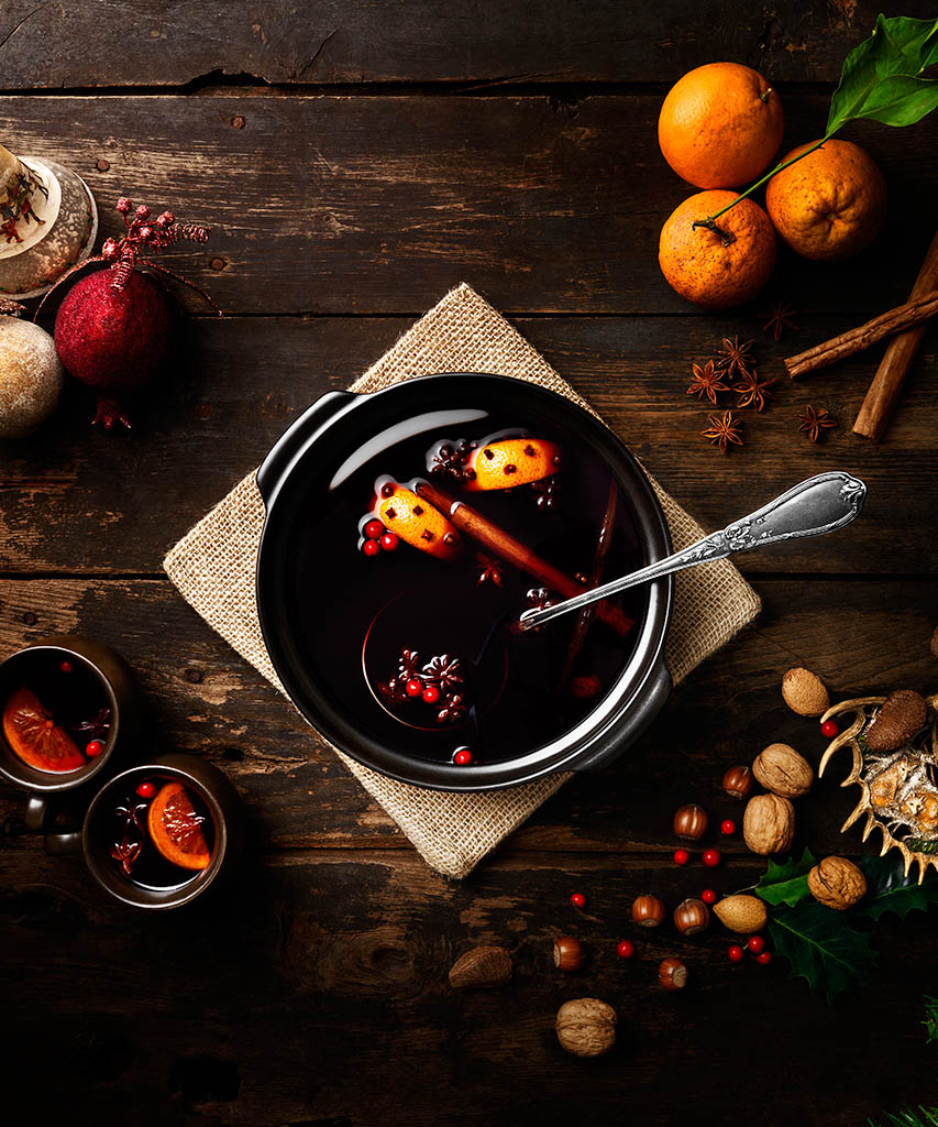 Food Photography of Jamie Oliver mulled wine by Packshot Factory