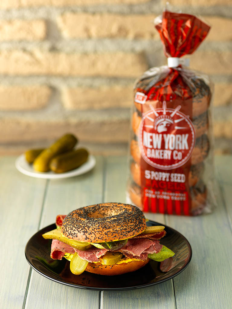 Food Photography of New York bagels breakfast serve by Packshot Factory