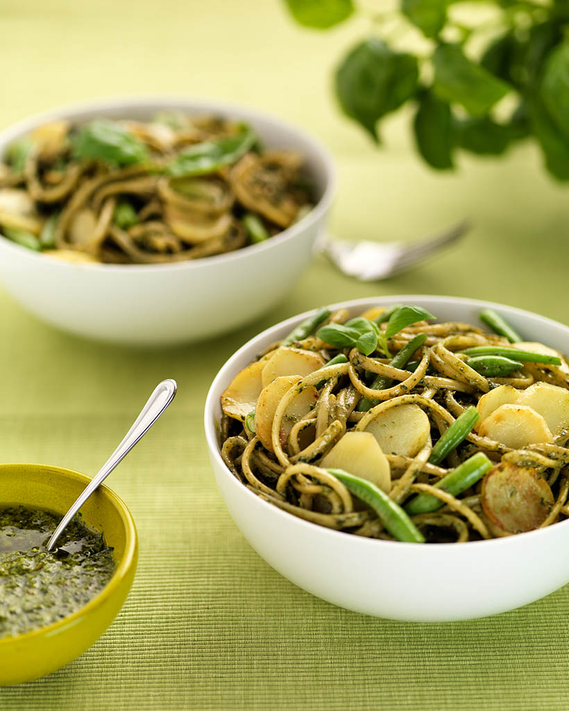 Food Photography of Pasta with pesto by Packshot Factory