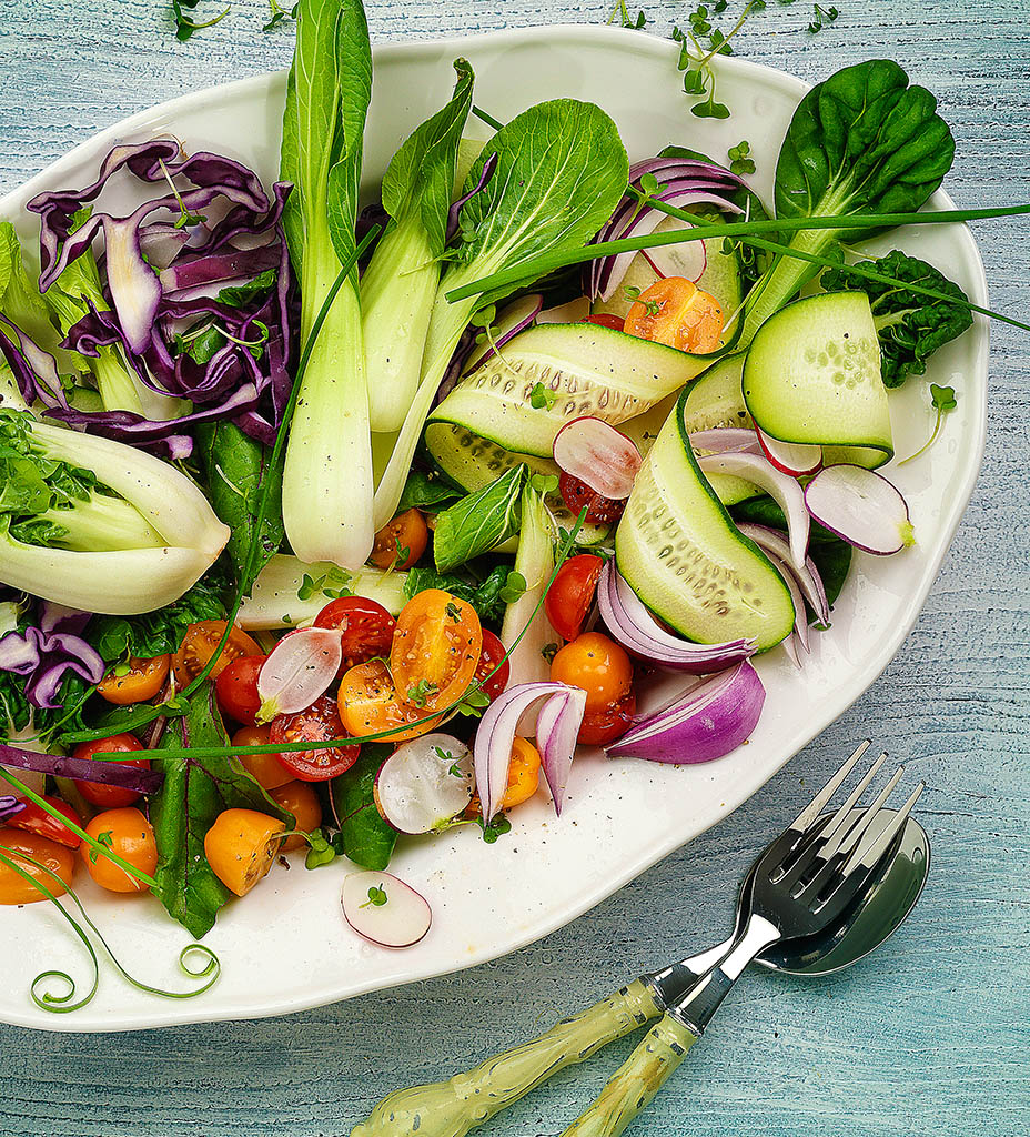 Food Photography of Salad platter by Packshot Factory