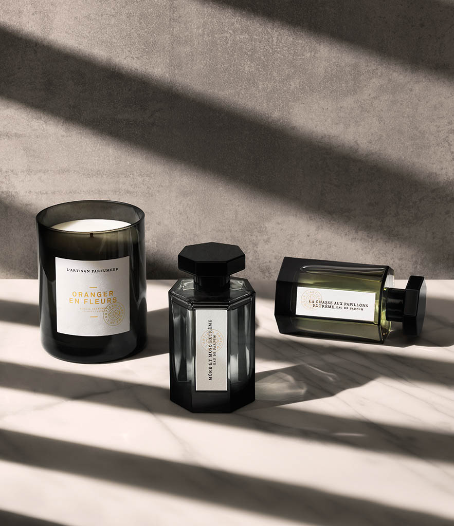 Packshot Factory - Fragrance - L'Artisan Parfumeur candle and fragrance bottles
