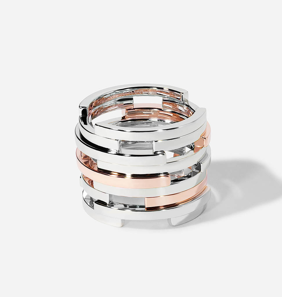 Jewellery Photography of Maison Dauphin gold bands by Packshot Factory