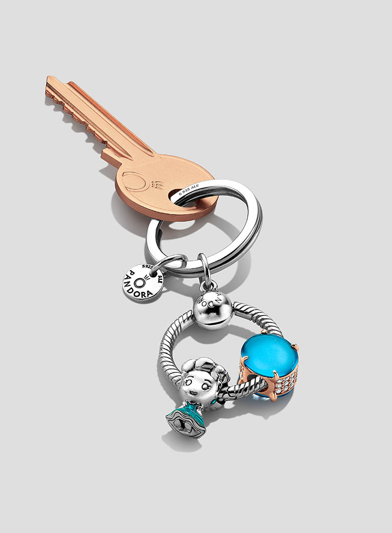 Jewellery Photography of Pandora key ring by Packshot Factory