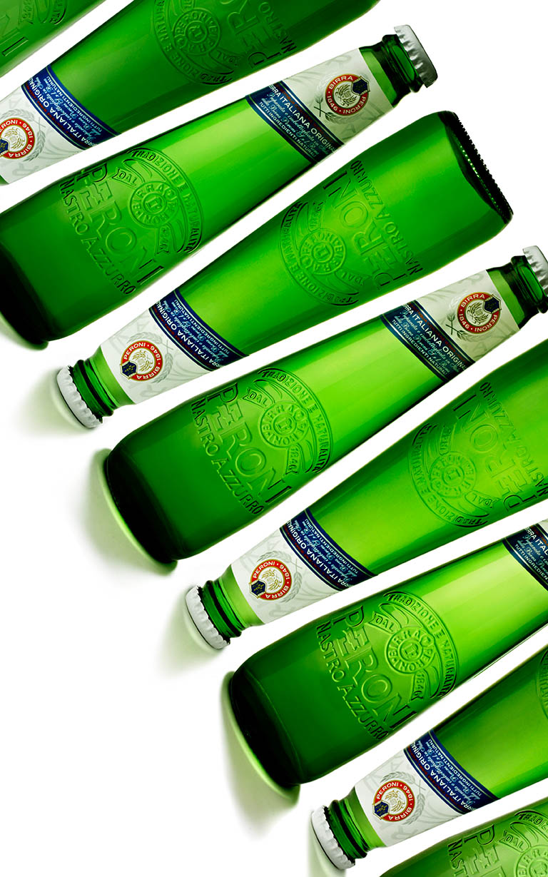 Packshot Factory - Lager - Peroni beer bottles