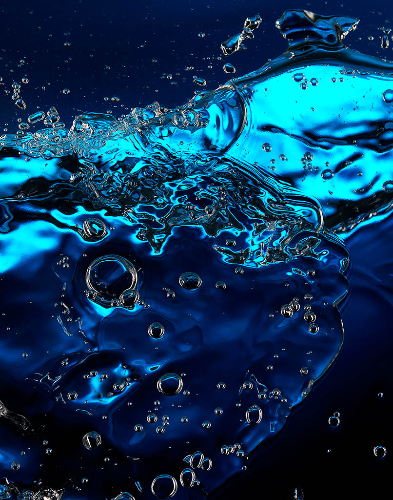 Liquid / Smoke Photography of Abstract water shape by Packshot Factory