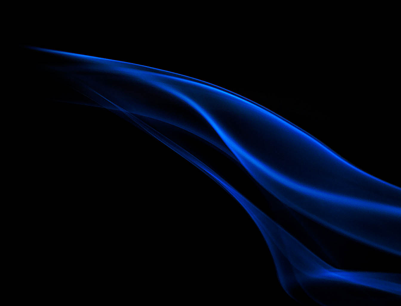 Liquid / Smoke Photography of Blue smoke on black background by Packshot Factory