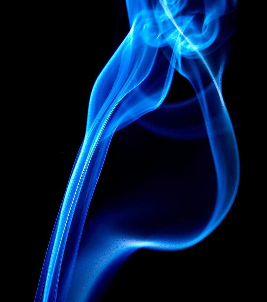 Liquid / Smoke Photography of Blue smoke by Packshot Factory