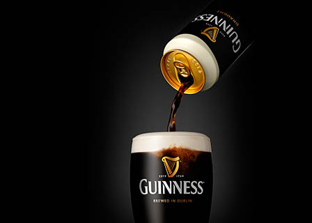 Drinks Photography of Guinnes beer pour