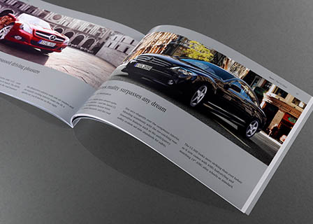 Artwork Photography of Mercedes-Benz brochure